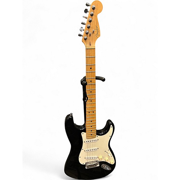 Vintage 1995 Fender American Standard Stratocaster Black Solid Body Electric Guitar