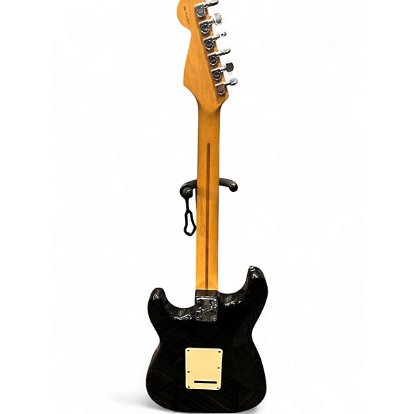 Vintage 1995 Fender American Standard Stratocaster Black Solid Body Electric Guitar