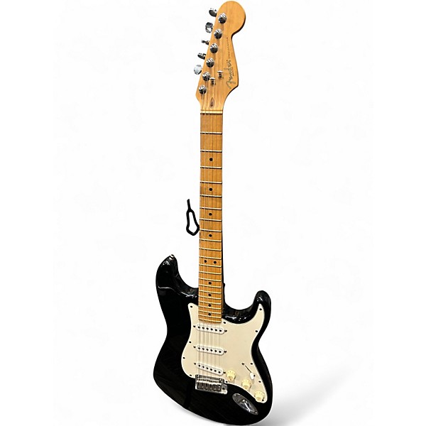 Vintage 1995 Fender American Standard Stratocaster Black Solid Body Electric Guitar