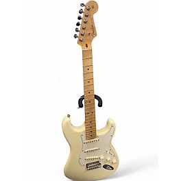 Used Fender American Standard Stratocaster Olympic White Solid Body Electric Guitar