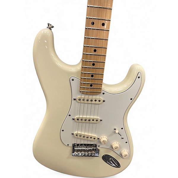 Used Fender American Standard Stratocaster Olympic White Solid Body Electric Guitar