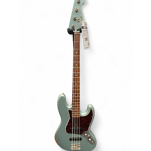 Used Fender 60th anniversary road worn jazz bass Silver Electric Bass Guitar