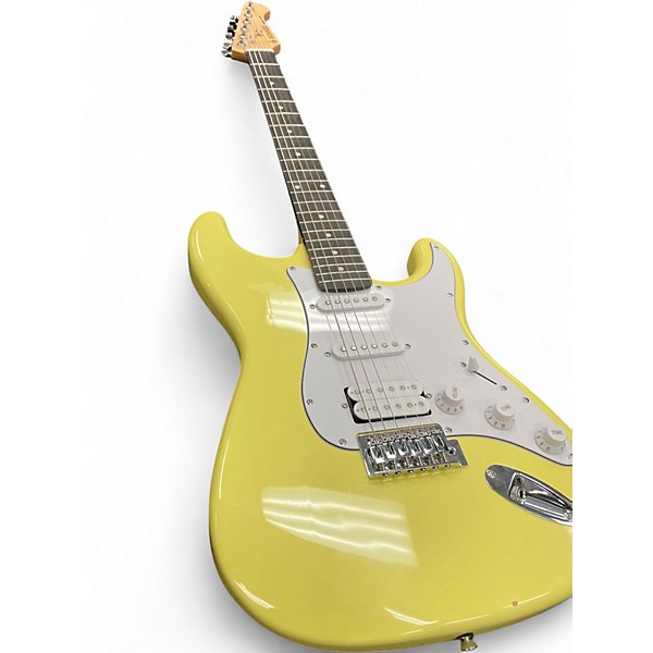 Used Donner STANDARD SERIES STRAT Vintage Yellow Solid Body Electric Guitar
