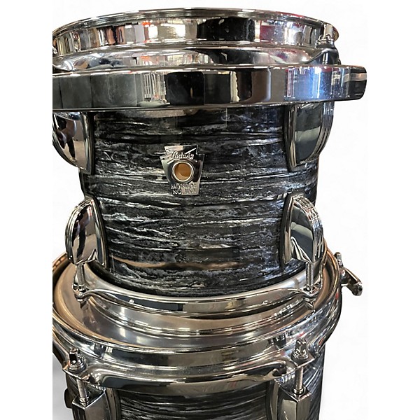 Used 2023 Ludwig 5 Piece CUSTOM OAK 5 PIECE Black Drum Kit