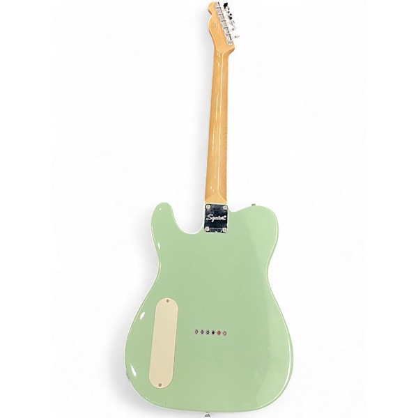 Used Squier Paranormal Baritone Cabronita Telecaster Surf Green Solid Body Electric Guitar