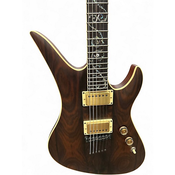 Used Schecter Guitar Research AVENGER EXOTIC ZIRICOTE Natural Solid Body Electric Guitar