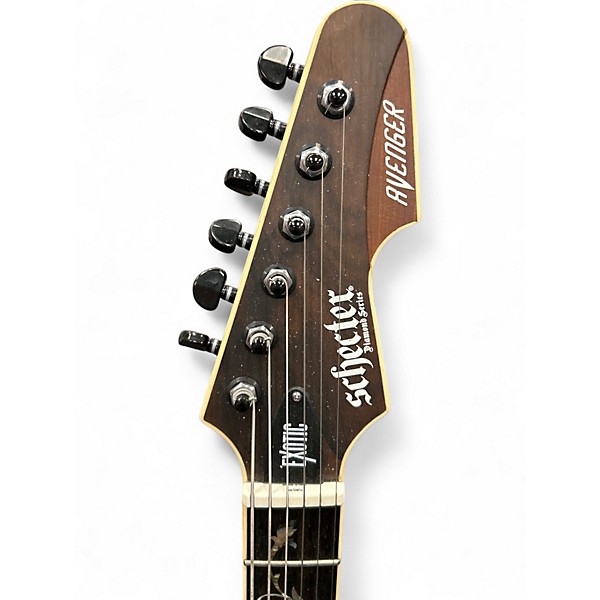 Used Schecter Guitar Research AVENGER EXOTIC ZIRICOTE Natural Solid Body Electric Guitar