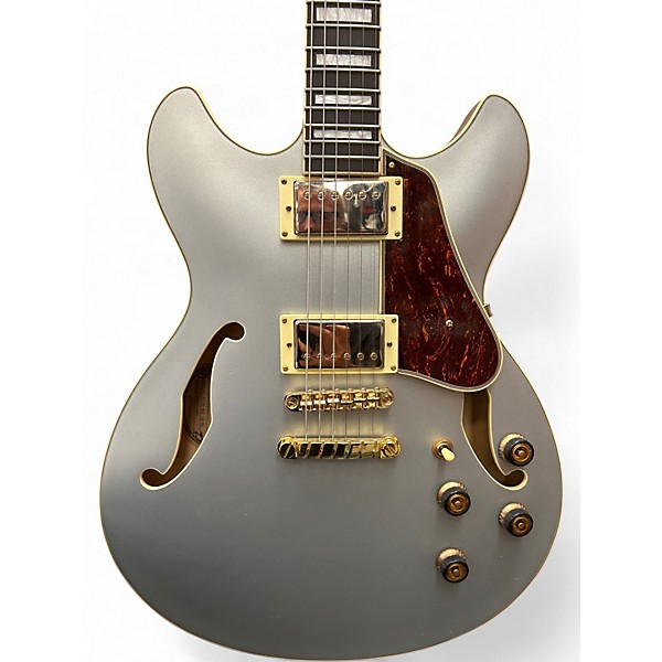 Used Ibanez AS73G Metallic Silver Hollow Body Electric Guitar