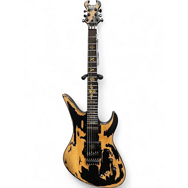 Used Schecter Guitar Research Synyster Gates Signature Custom S Relic Worn Natural Solid Body Electric Guitar