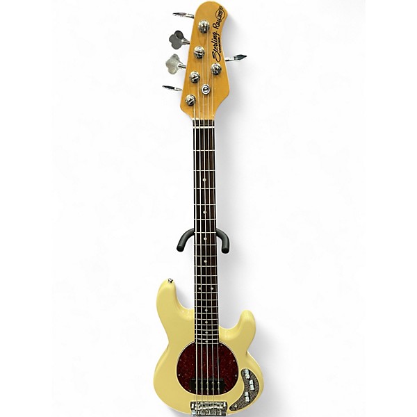Used Sterling by Music Man Ray35 5 String Cream Electric Bass Guitar