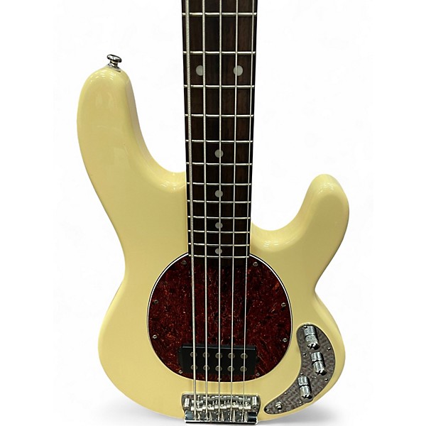Used Sterling by Music Man Ray35 5 String Cream Electric Bass Guitar