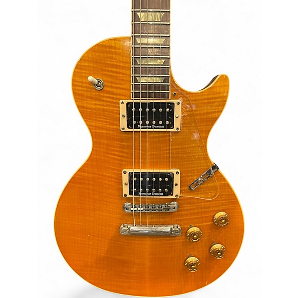Used 1992 Gibson Les Paul Classic Plus Amber Solid Body Electric Guitar