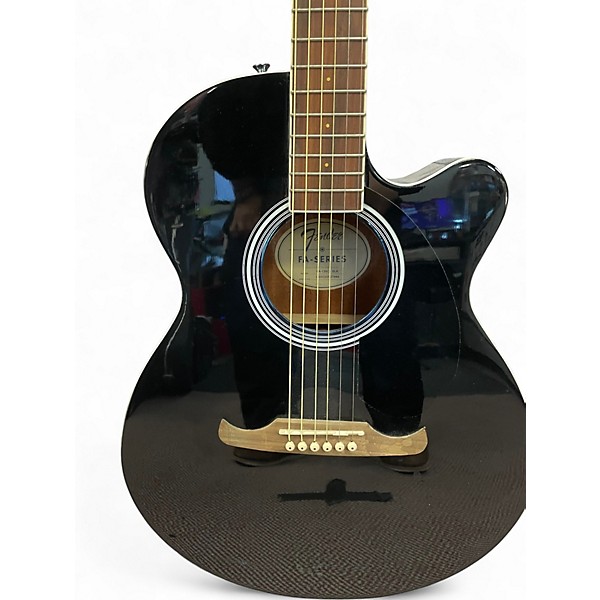 Used Fender FA135CE Concert Black Acoustic Electric Guitar