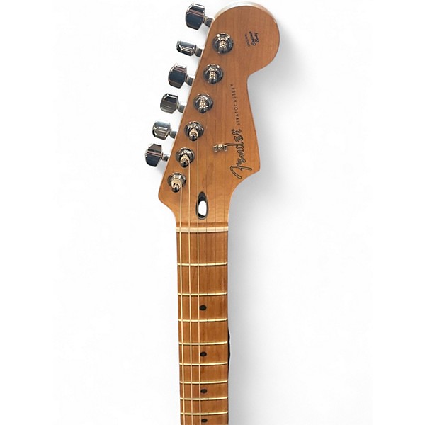 Used Fender DELUXE EDITION PLAYER STRATOCASTER ROASTED Fiesta Red Solid Body Electric Guitar