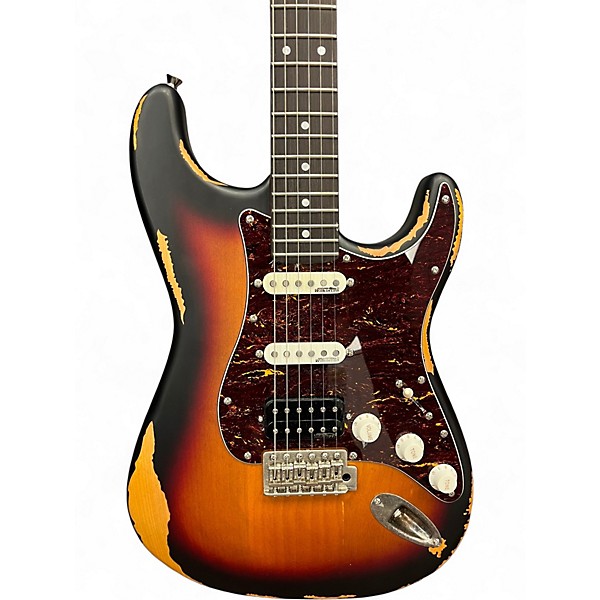 Used Vintage Icon Series V6 2 Color Sunburst Solid Body Electric Guitar