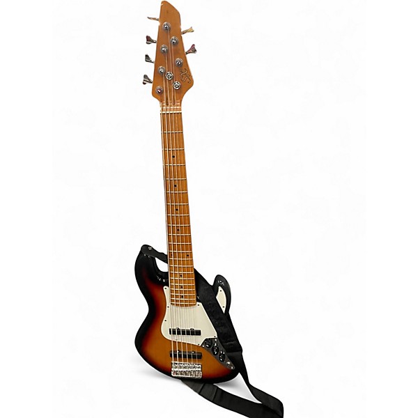 Used SX 6 string bass 2 Color Sunburst Electric Bass Guitar
