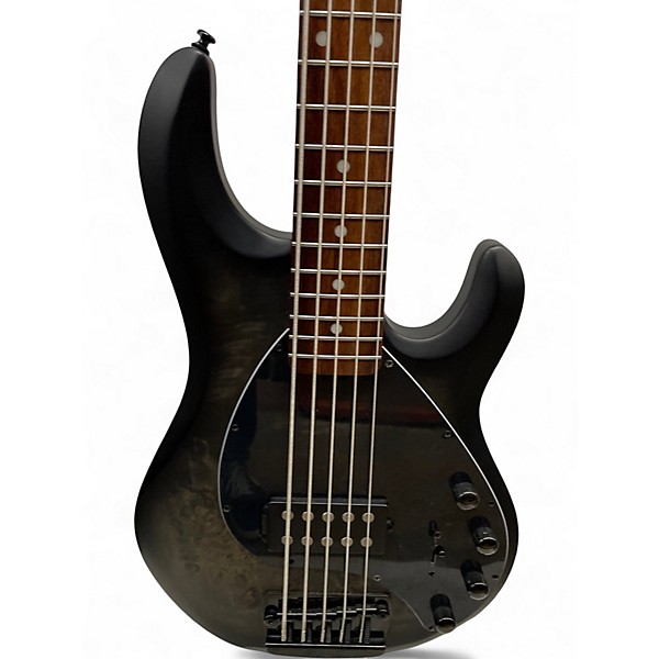 Used Sterling by Music Man Ray35 5 String Trans Black Electric Bass Guitar