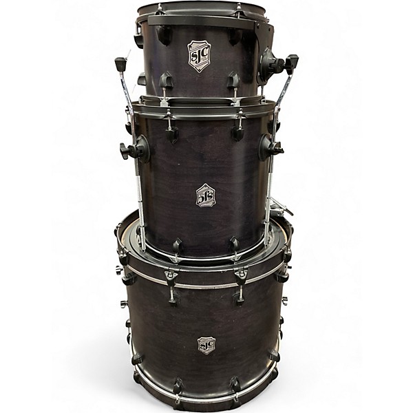 Used 2019 SJC Drums 3 Piece Tour Series Black Drum Kit