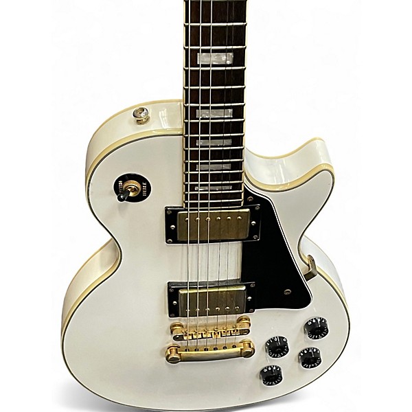 Used Epiphone Les paul custom Antique White Solid Body Electric Guitar