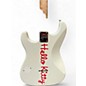 Used Squier Hello Kitty Stratocaster Single Hum White With Kitty Pickguard White Solid Body Electric Guitar