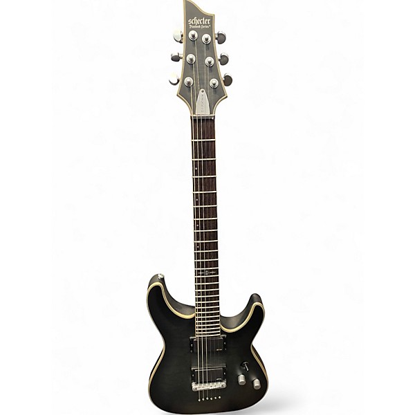 Used Schecter Guitar Research C1 Platinum Trans Black Solid Body Electric Guitar