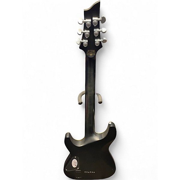 Used Schecter Guitar Research C1 Platinum Trans Black Solid Body Electric Guitar