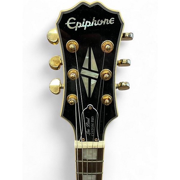 Used Epiphone Les Paul Custom Pro Black Solid Body Electric Guitar
