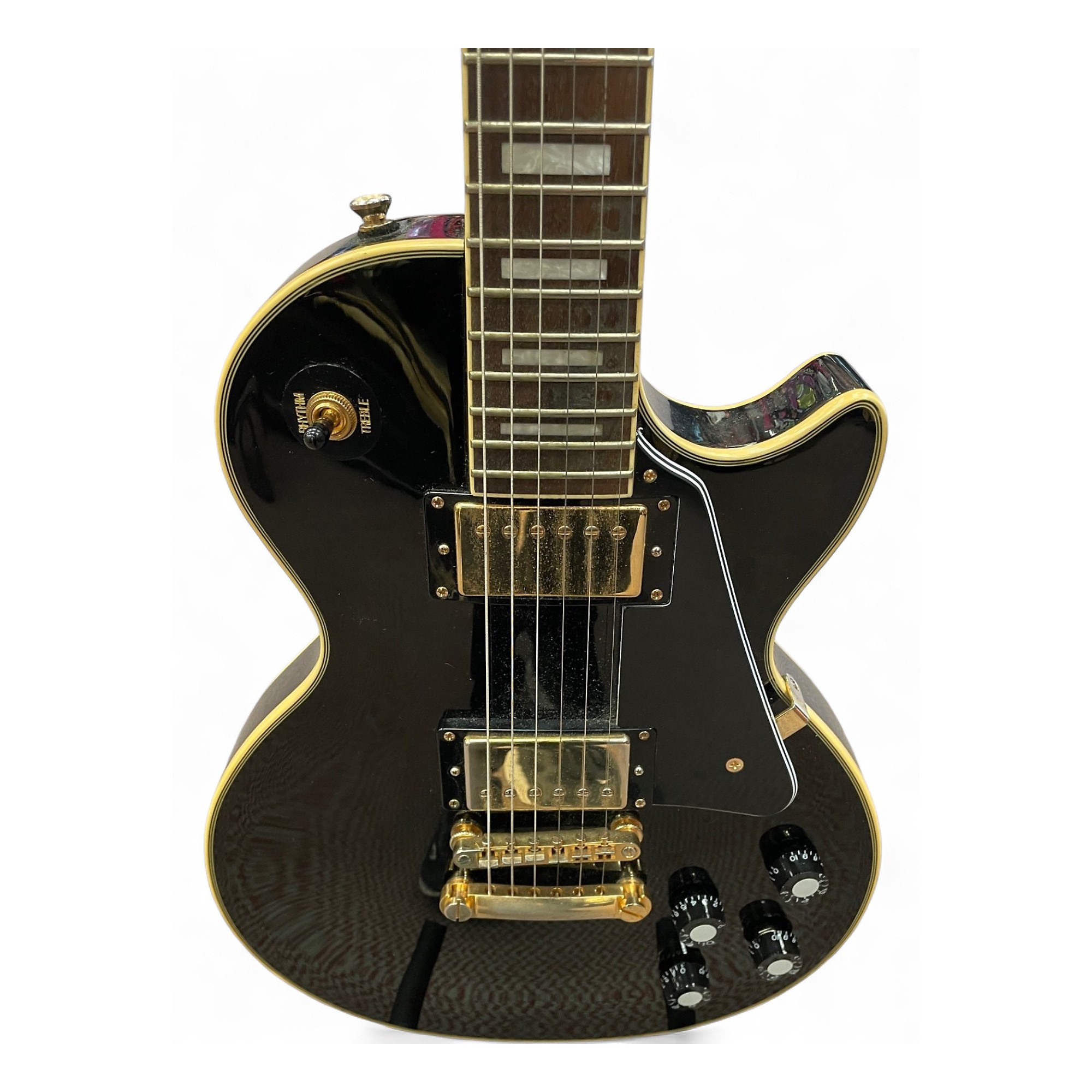 Used Epiphone Les Paul Custom Pro Black Solid Body Electric Guitar