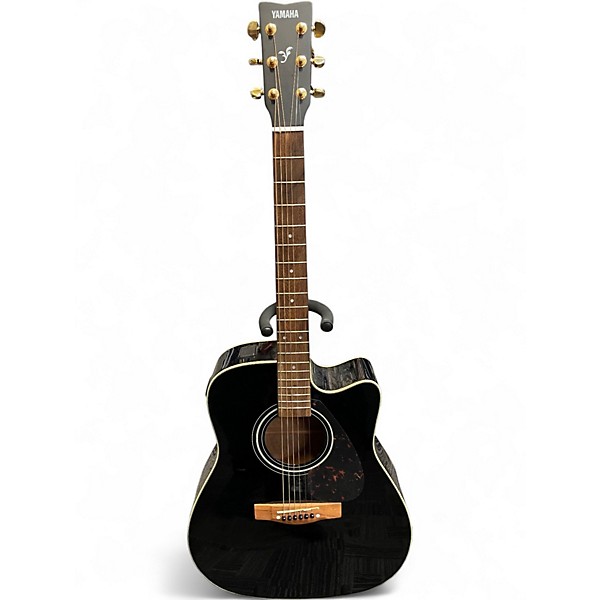 Used Yamaha FX335C Black Acoustic Electric Guitar