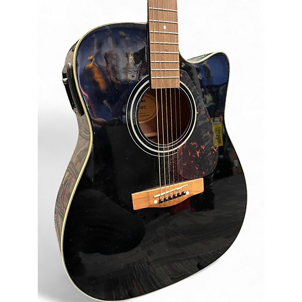 Used Yamaha FX335C Black Acoustic Electric Guitar