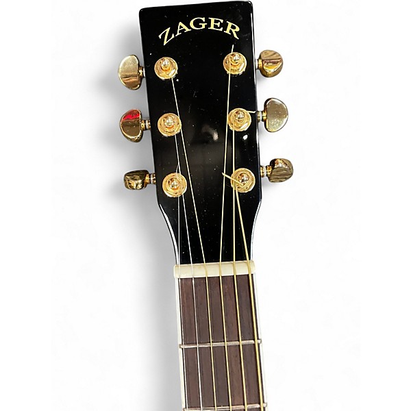 Used Zager ZD80CE LH Black Acoustic Electric Guitar