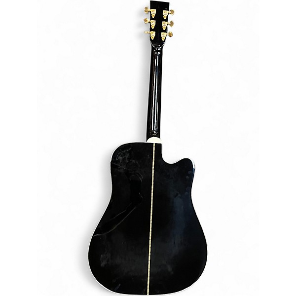 Used Zager ZD80CE LH Black Acoustic Electric Guitar