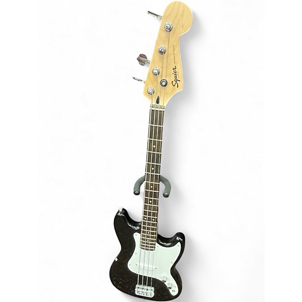 Used Squier Bronco Black Electric Bass Guitar
