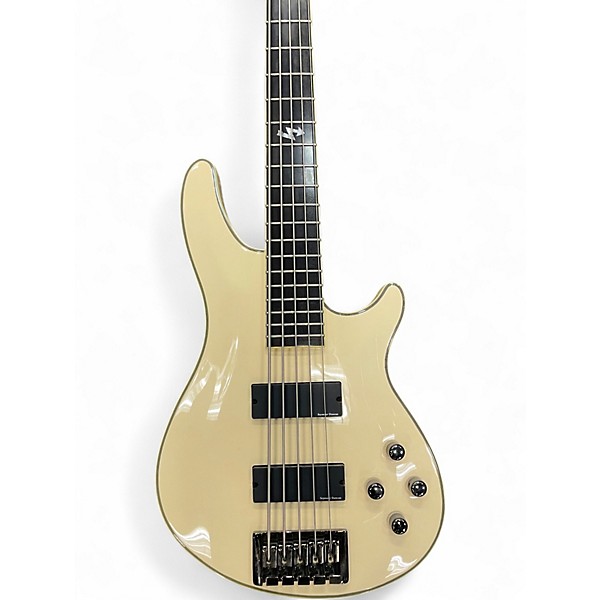 Used Schecter Guitar Research Blackjack ATX C-5 White Electric Bass Guitar