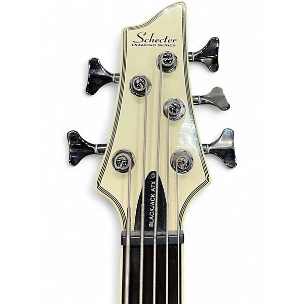 Used Schecter Guitar Research Blackjack ATX C-5 White Electric Bass Guitar