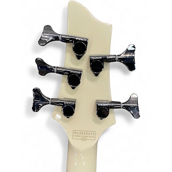 Used Schecter Guitar Research Blackjack ATX C-5 White Electric Bass Guitar