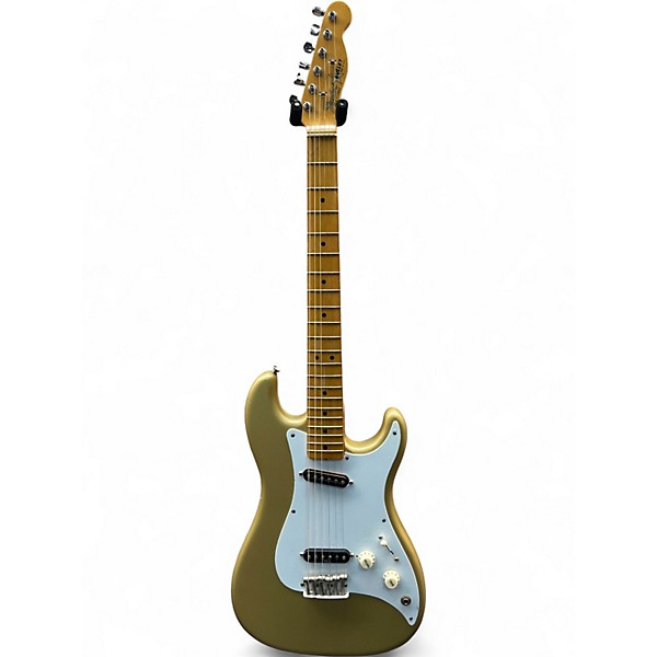 Vintage 1980s Fender Bullet Gold Solid Body Electric Guitar