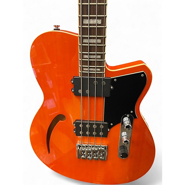 Used Reverend Dub King Mini Bass Orange Electric Bass Guitar
