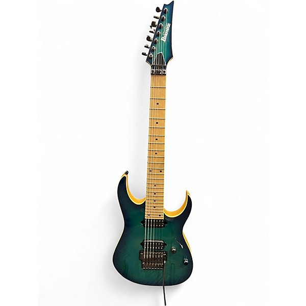 Used Ibanez RG752AHM Green Solid Body Electric Guitar