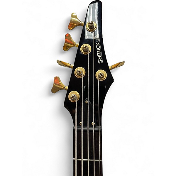 Used Samick Saturn 5 Black Electric Bass Guitar