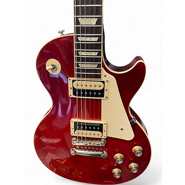Used Gibson Les Paul Classic Cherry Solid Body Electric Guitar