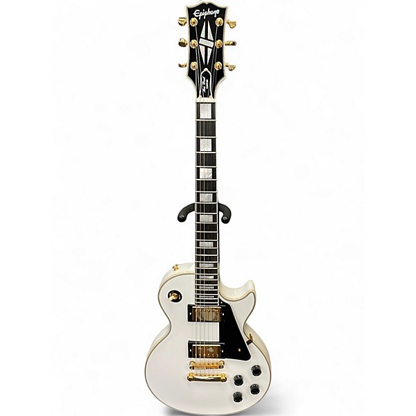 Used Epiphone Inspired by Gibson Custom Les Paul Custom Alpine White Solid Body Electric Guitar