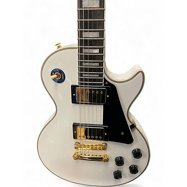 Used Epiphone Inspired by Gibson Custom Les Paul Custom Alpine White Solid Body Electric Guitar