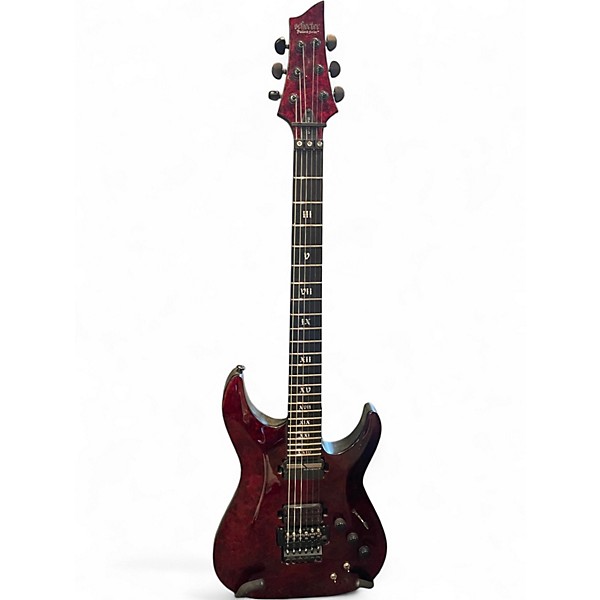 Used Schecter Guitar Research C1 Apocalypse FR-S Red Solid Body Electric Guitar