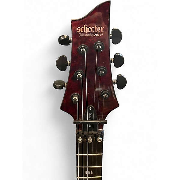 Used Schecter Guitar Research C1 Apocalypse FR-S Red Solid Body Electric Guitar
