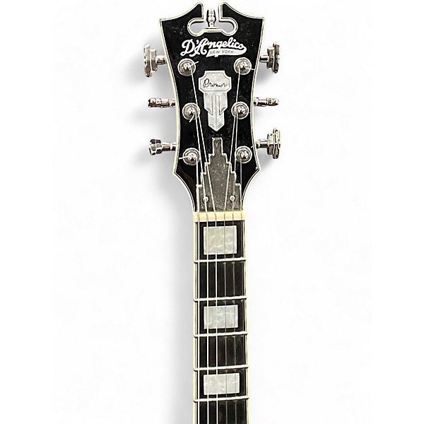 Used D'Angelico PREMIER MINI DC Black Hollow Body Electric Guitar