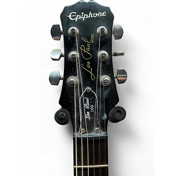 Used Epiphone Les Paul 100 Bolt On Black Solid Body Electric Guitar