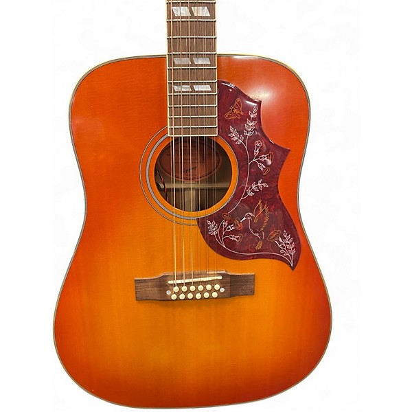 Used Epiphone Hummingbird 12 String Vintage Sunburst 12 String Acoustic Electric Guitar