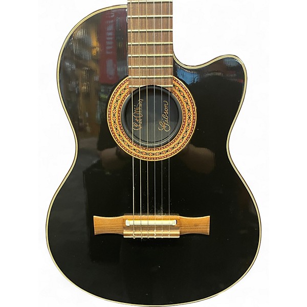 Used Gibson CHET ATKINS Black Classical Acoustic Electric Guitar