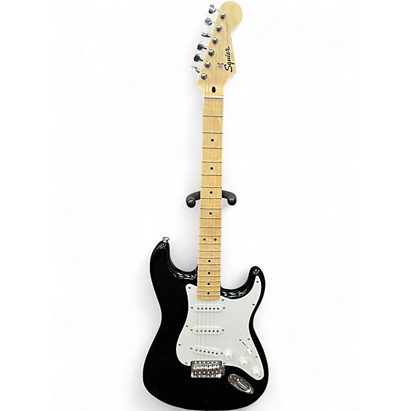Used Squier SONIC STRAT Black Solid Body Electric Guitar